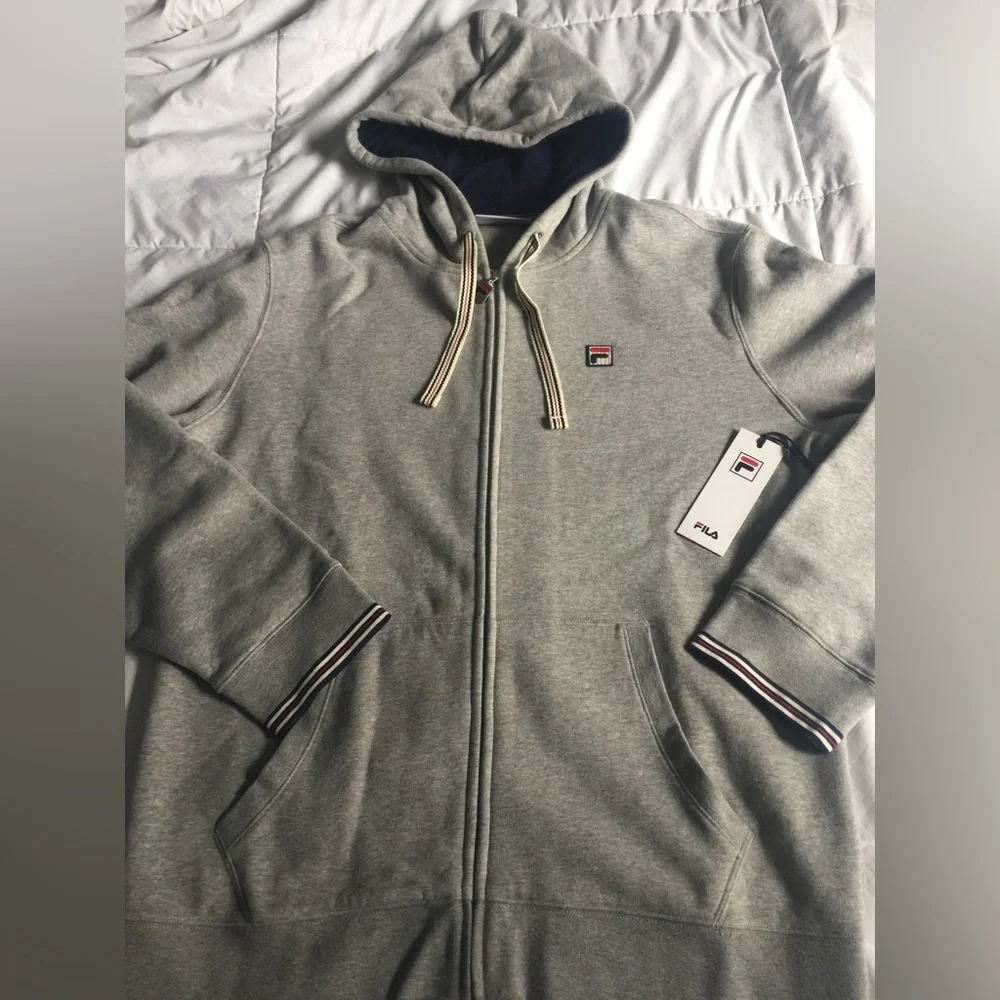 FILA men’s hoodie sweatshirt with front zipper - Picture 3 of 10